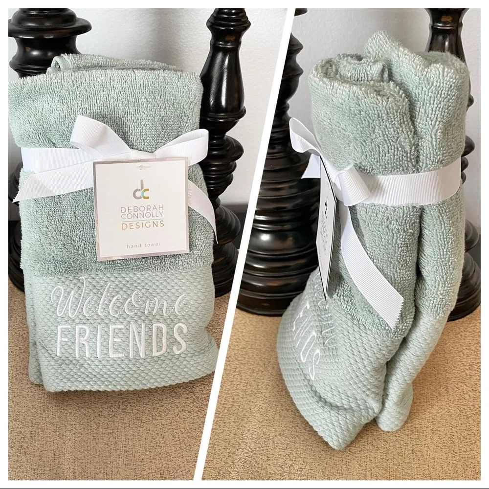 🆕SET OF 2 WELCOME FRIENDS Hand Towels